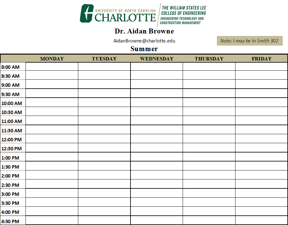 Schedule